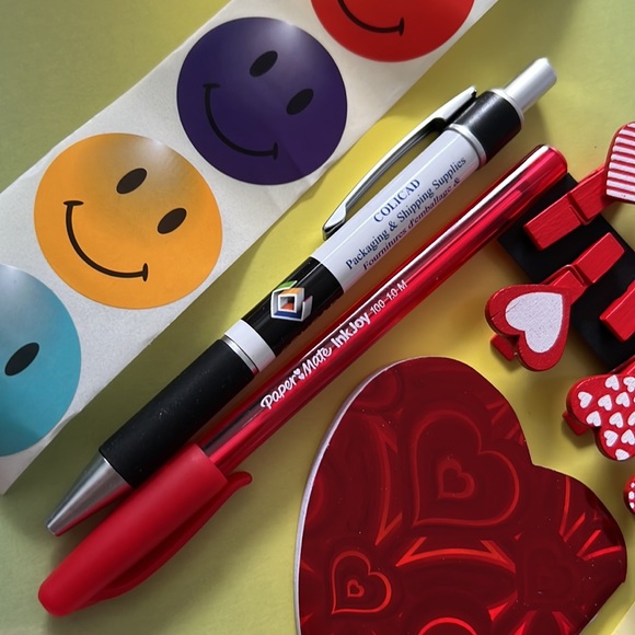 Set 26 pcs Bags Stickers Pen Note Book, Heart Clips + 1 GIFT - Picture 5 of 12